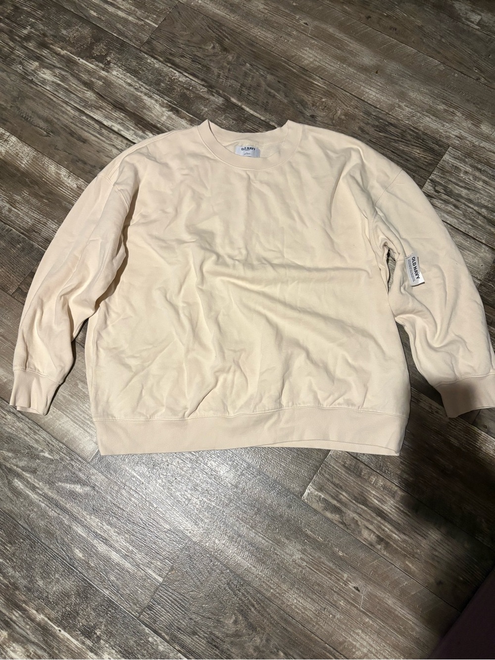 Old Navy Women’s Crewneck Sweatshirt - Cream Size L